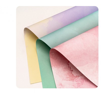 Thickened flower wrapping paper dreamily dyed kraft paper gift wrapping art bouquets florist materials